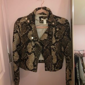 snake print jacket